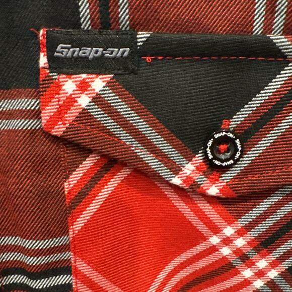 Dixxon/Snap On Tools Limited Edition Flannel Shirt Mens M Red Plaid New With Tag - Picture 4 of 10